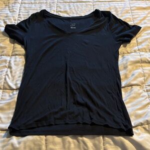 a new day Black Short Sleeve V-Neck Tee